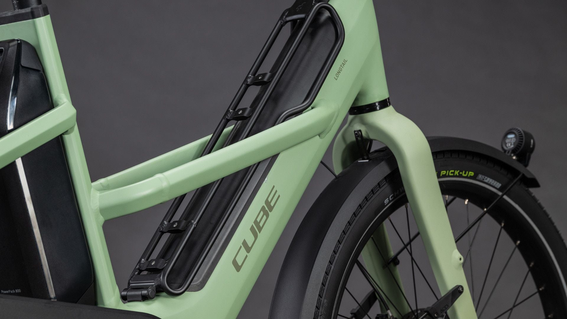 Vélo Cargo Longtail Électrique Cube Longtail Hybrid 800 Shimano Cues 11V 800 Wh 26'' Vert Pea 2026