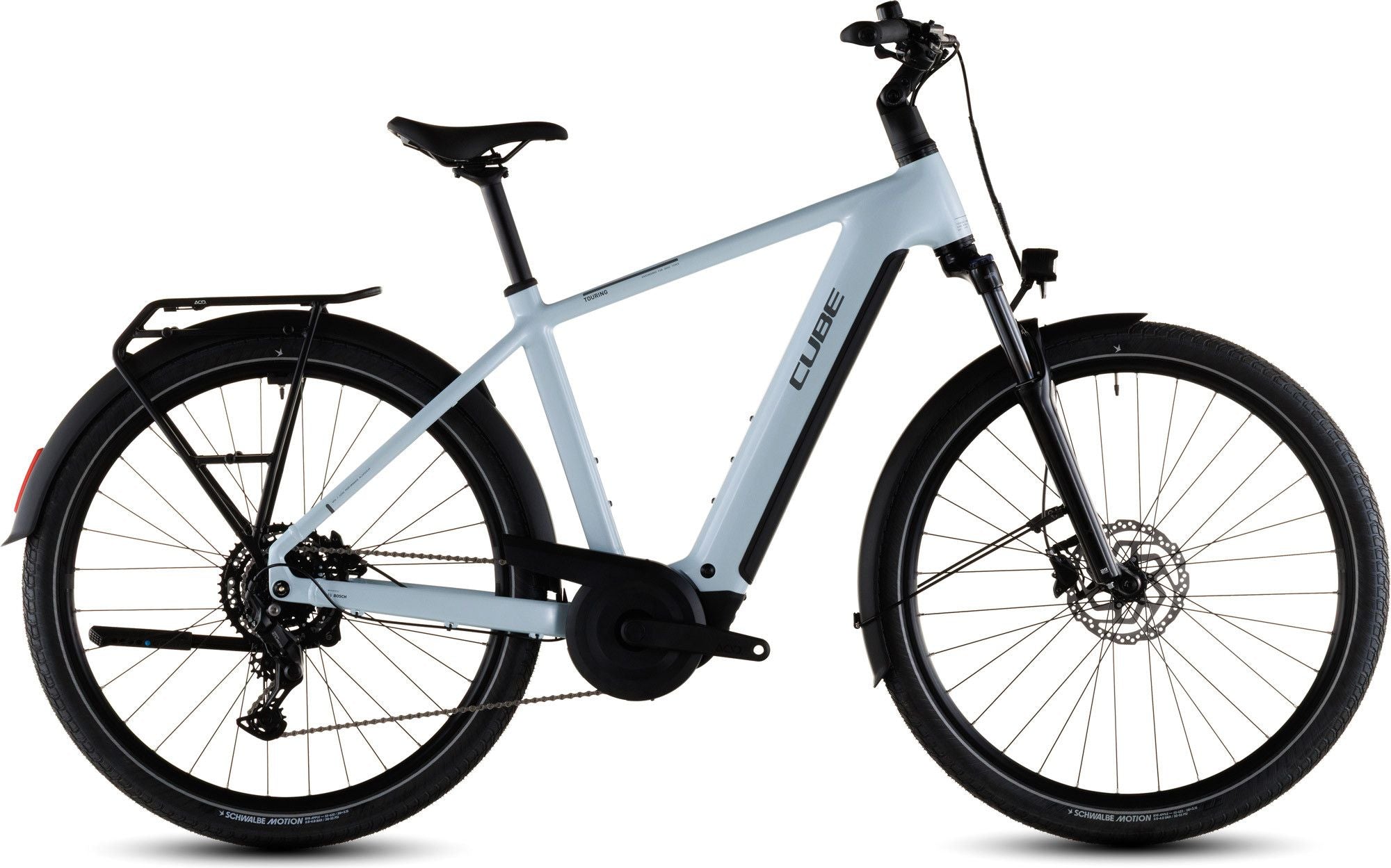 VTC Électrique Cube Touring Hybrid One 600 Shimano Cues 9V 600 Wh 700 mm Bleu Glacier 2026