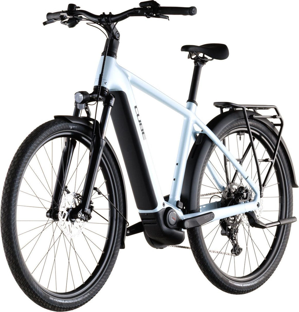 VTC Électrique Cube Touring Hybrid One 600 Shimano Cues 9V 600 Wh 700 mm Bleu Glacier 2026