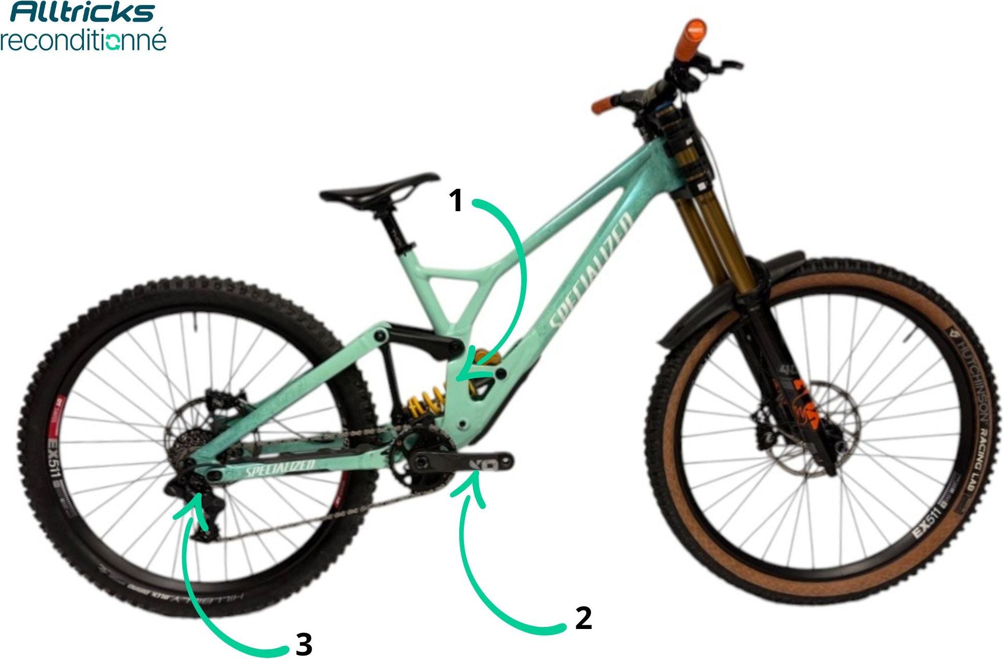 VTT Tout Suspendu Specialized Démo Race Sram GX 7V 29/27.5" T.L 173/193cm - Produit Reconditionné