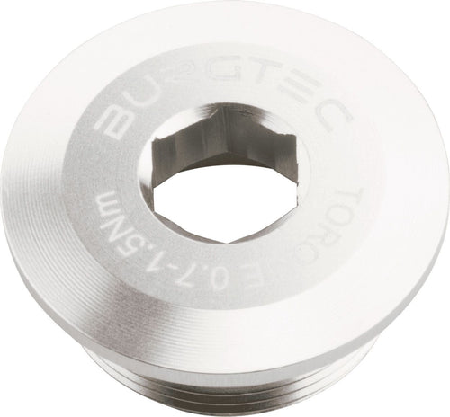 Vis de Pédalier Auto-Extractrice Burgtec Shimano Crank Bolt pour Shimano XTR/XT/SLX/LX/Deore/Saint/Zee/E-Bike Argent Rhodium