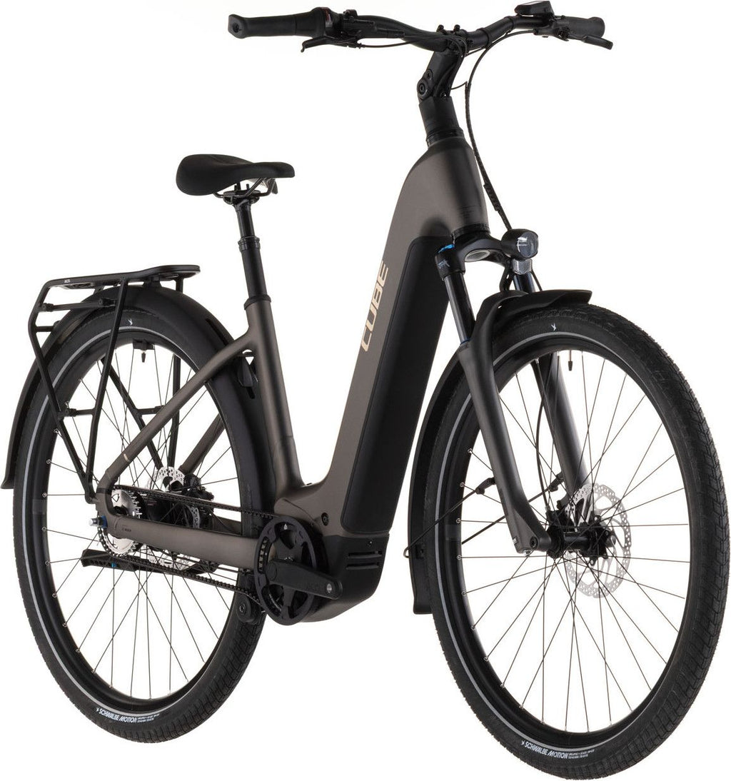 VTC Électrique Cube Touring Hybrid Comfort SLX 800 Easy Entry Shimano Nexus 5V Courroie 800 Wh 700 mm Gris Charcoal 2026