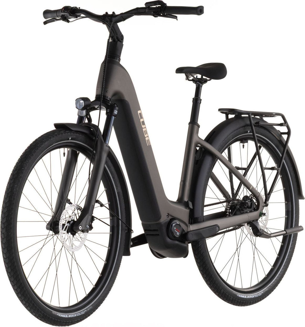 VTC Électrique Cube Touring Hybrid Comfort SLX 800 Easy Entry Shimano Nexus 5V Courroie 800 Wh 700 mm Gris Charcoal 2026