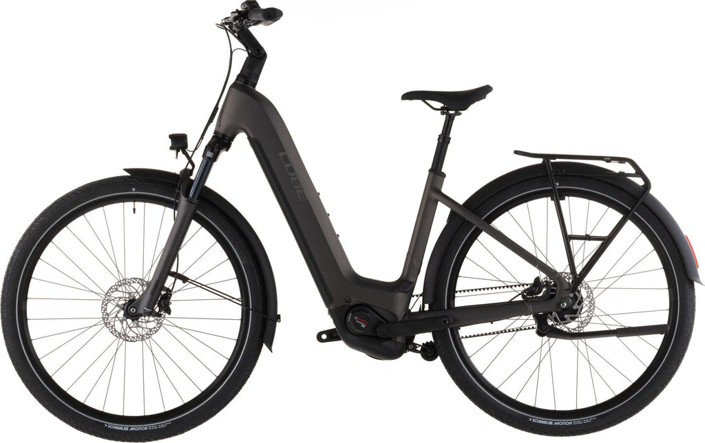 VTC Électrique Cube Touring Hybrid Comfort SLX 800 Easy Entry Shimano Nexus 5V Courroie 800 Wh 700 mm Gris Charcoal 2026