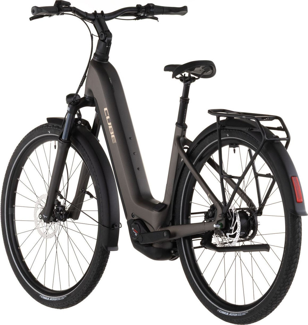 VTC Électrique Cube Touring Hybrid Comfort SLX 800 Easy Entry Shimano Nexus 5V Courroie 800 Wh 700 mm Gris Charcoal 2026