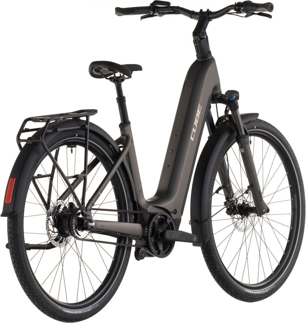VTC Électrique Cube Touring Hybrid Comfort SLX 800 Easy Entry Shimano Nexus 5V Courroie 800 Wh 700 mm Gris Charcoal 2026