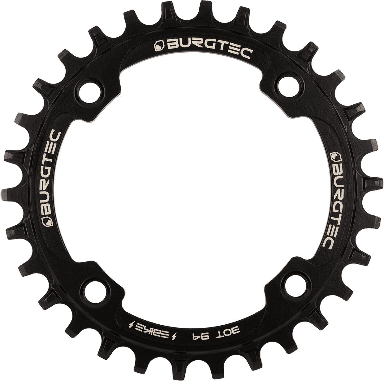 Plateau Rond Burgtec Thick Thin Acier 94 mm BCD pour VAE Noir