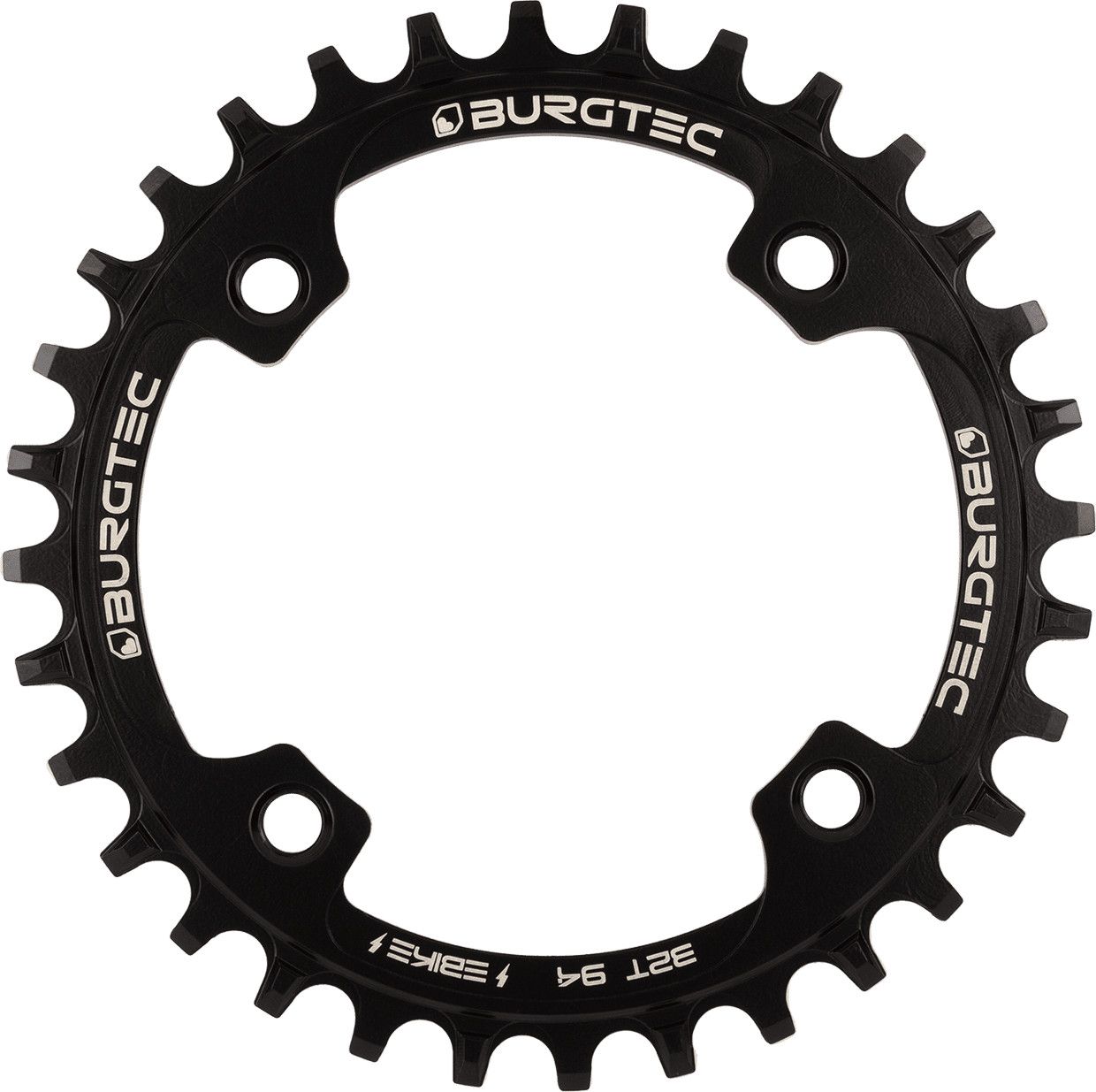 Plateau Rond Burgtec Thick Thin Acier 94 mm BCD pour VAE Noir