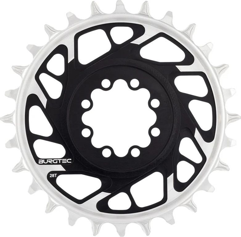 Plateau Rond Burgtec Thick Thin 3 mm Offset pour Sram Direct Mount 8 Trous T-Type Noir