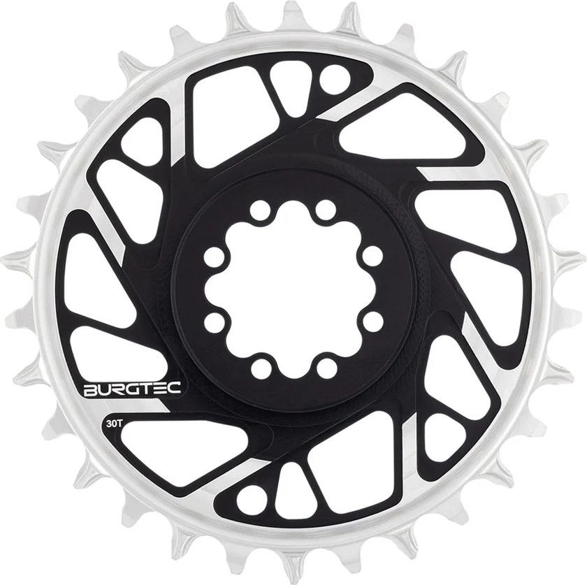 Plateau Rond Burgtec Thick Thin 3 mm Offset pour Sram Direct Mount 8 Trous T-Type Noir