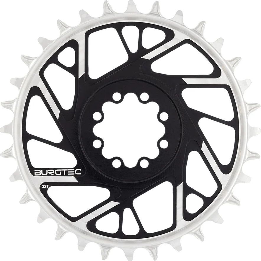 Plateau Rond Burgtec Thick Thin 3 mm Offset pour Sram Direct Mount 8 Trous T-Type Noir