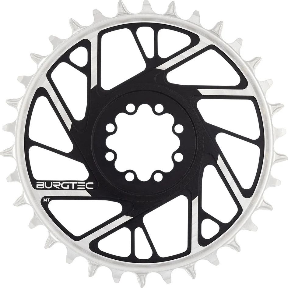 Plateau Rond Burgtec Thick Thin 3 mm Offset pour Sram Direct Mount 8 Trous T-Type Noir