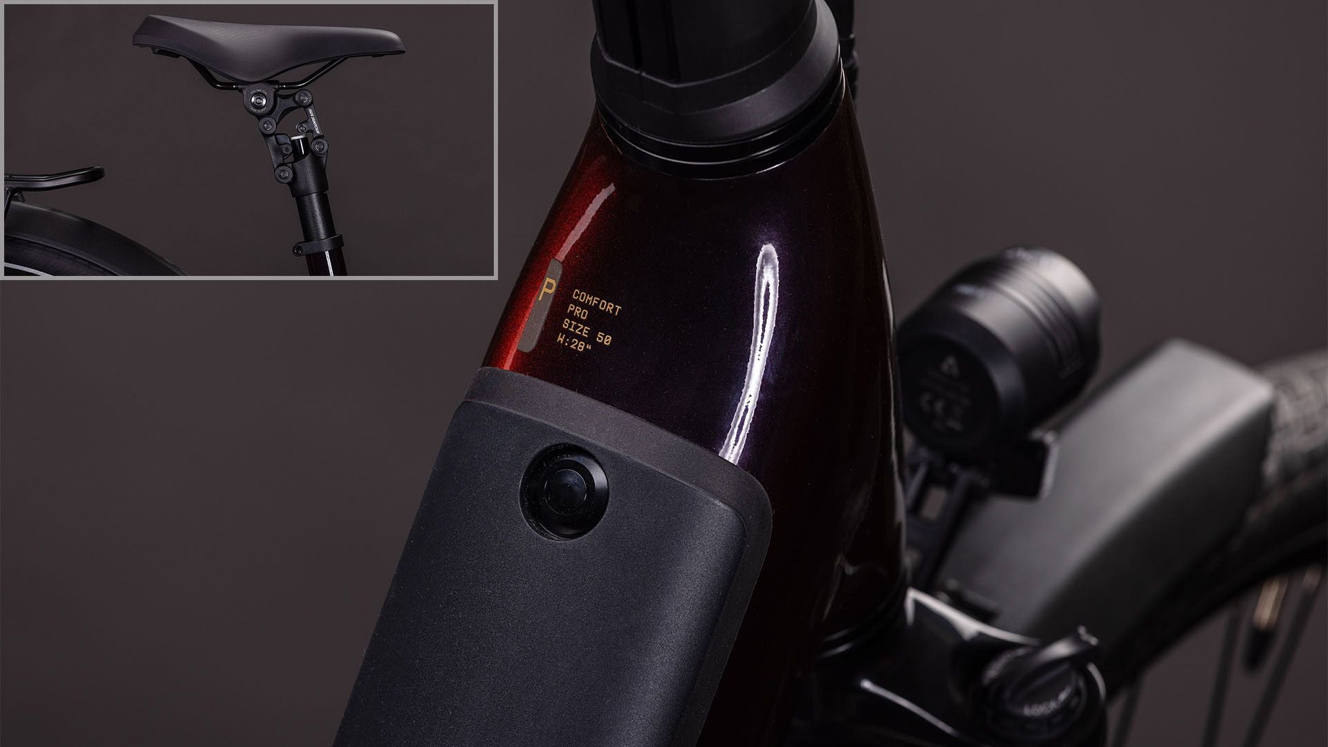 Vélo de Ville Électrique Cube Supreme Hybrid Comfort Pro 600 Easy Entry Enviolo Trekking 600 Wh 700 mm Violet Orange Solareclipse 2026