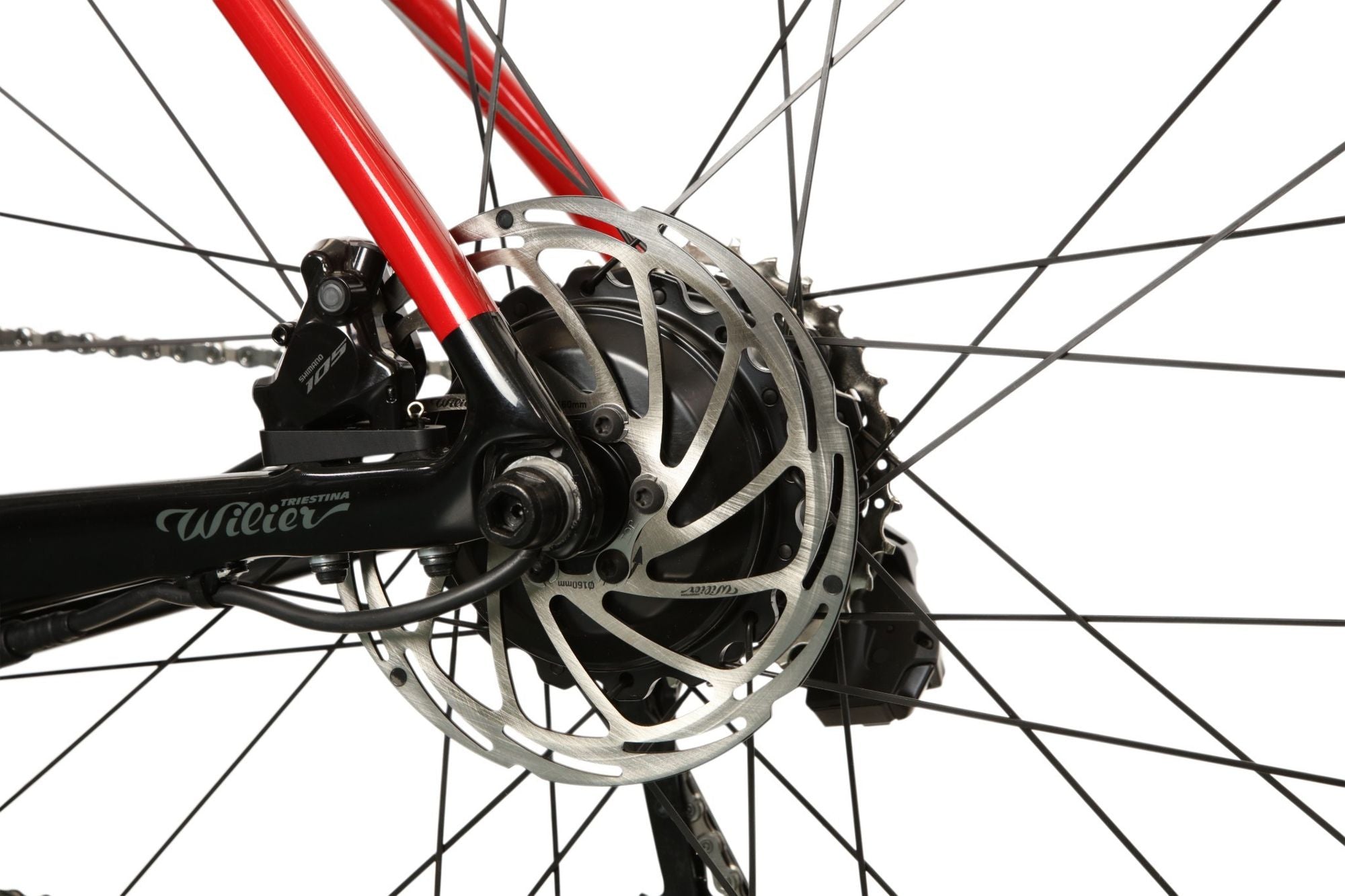 Vélo de Route Électrique Wilier Triestina Garda Hybrid Shimano 105 Di2 12V 250 Wh 700 mm Noir Rouge