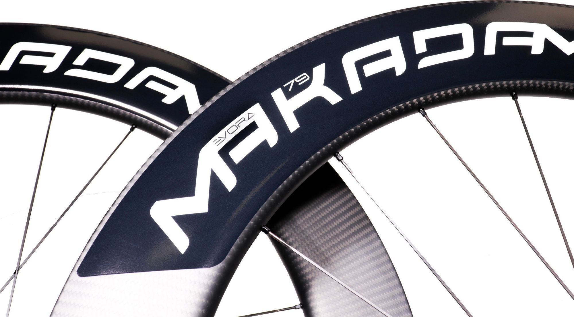 Paire de roues carbone route – MaKadamm evora 79 disc xpremium à pneus – 1492 gr la paire – centerlock – axe 12x100 | 12x142