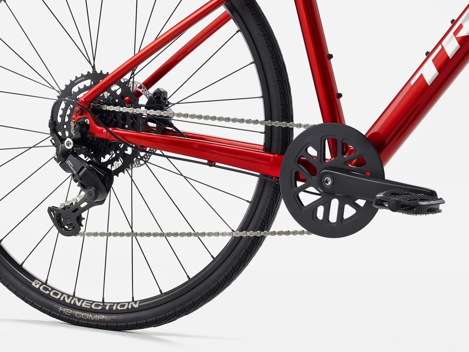 Vélo Fitness Trek FX 2 Stepover Shimano Cues 9V 700 mm Rouge Gén. 4