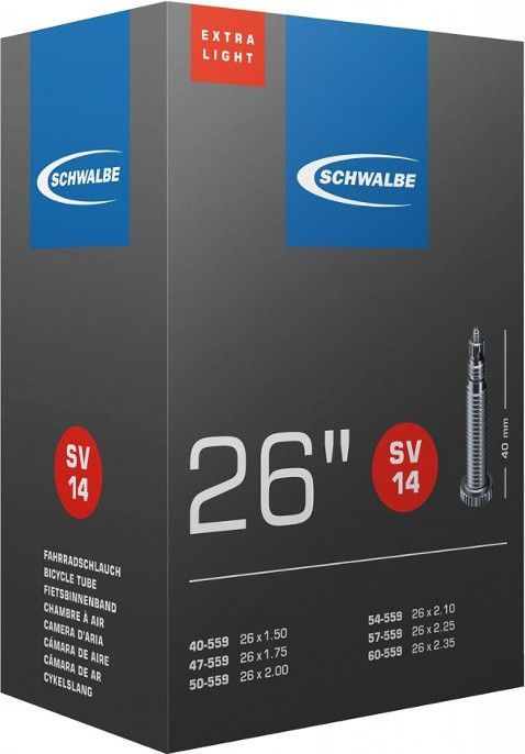 Chambre à Air Schwalbe Extra Light SV14-EL 26" Presta 40 mm