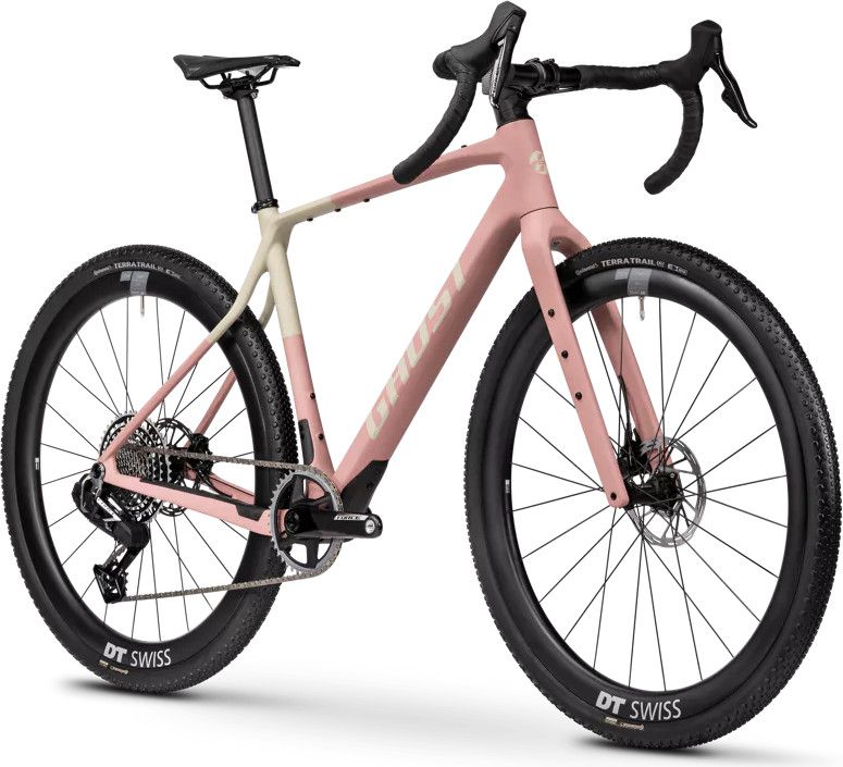 Vélo de Gravel Ghost Asket CF X Sram Force XPLR AXS 13V 700 mm Rose/Beige Mat 2026