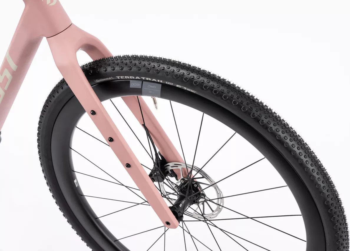 Vélo de Gravel Ghost Asket CF X Sram Force XPLR AXS 13V 700 mm Rose/Beige Mat 2026