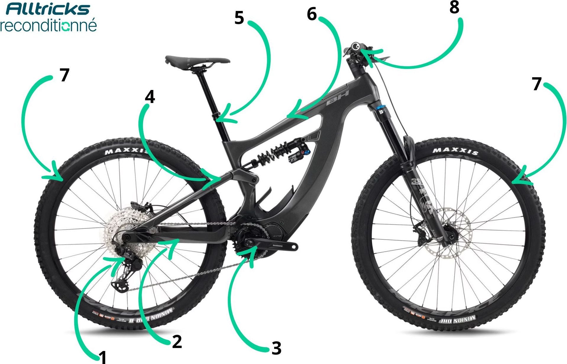 VTT Électrique Tout-Suspendu BH Shimano Xtep Lynx Pro 0.7 12V 720 Wh Shimano 29'' Noir T.M 165/177cm - Produit Reconditionné