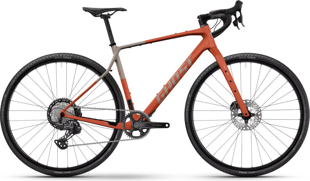 Vélo de Gravel Ghost Asket CF Pro Shimano GRX 12V 700 mm Orange/Beige 2026