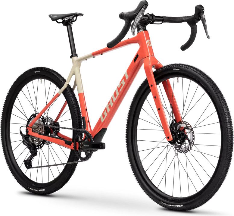 Vélo de Gravel Ghost Asket CF Pro Shimano GRX 12V 700 mm Orange/Beige 2026