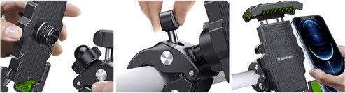 Support de téléphone pour vélo noir universel