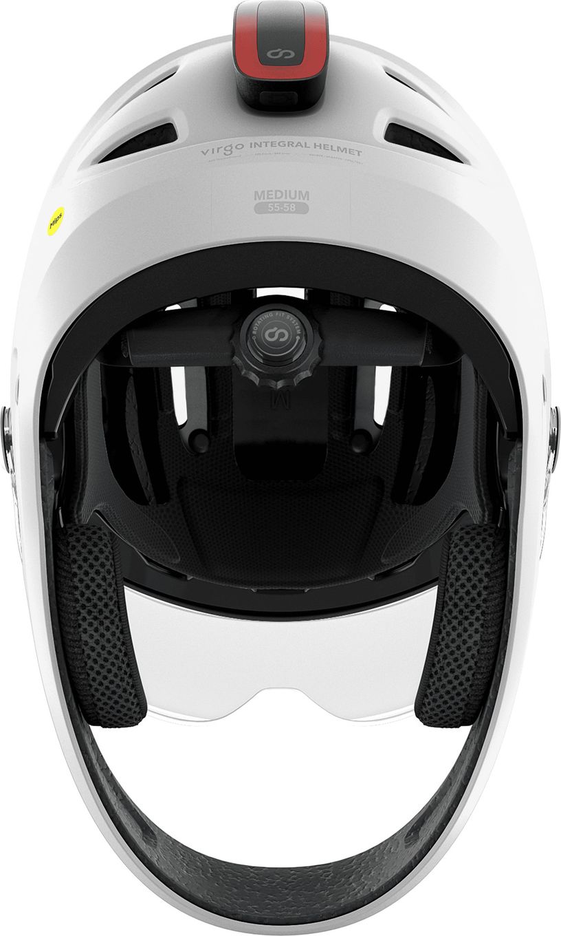 Virgo Integral Blanc - Casque Intégral Urbain avec visière et phare arrière