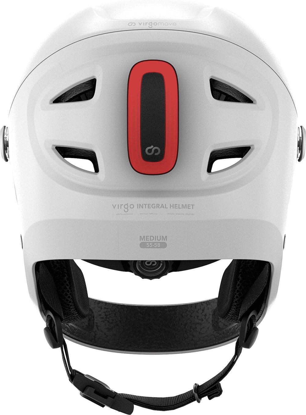 Virgo Integral Blanc - Casque Intégral Urbain avec visière et phare arrière