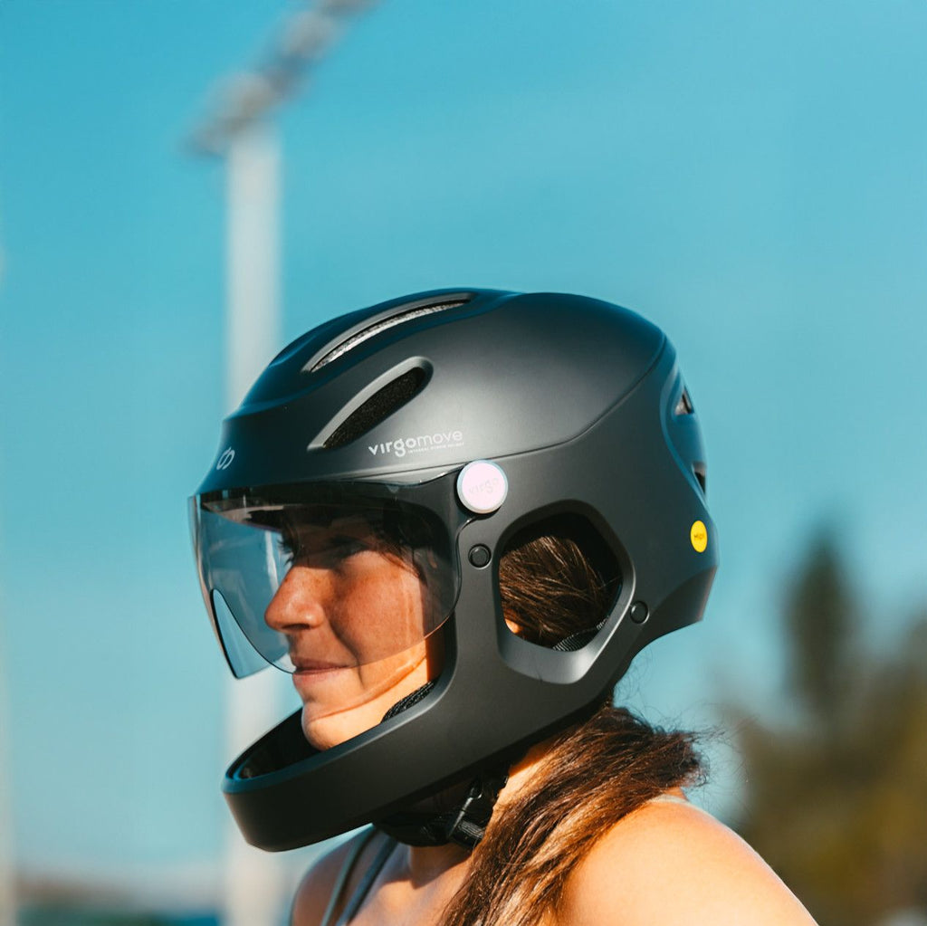 Virgo Integral Mips Noir - Casque Intégral Urbain avec visière et phare arrière