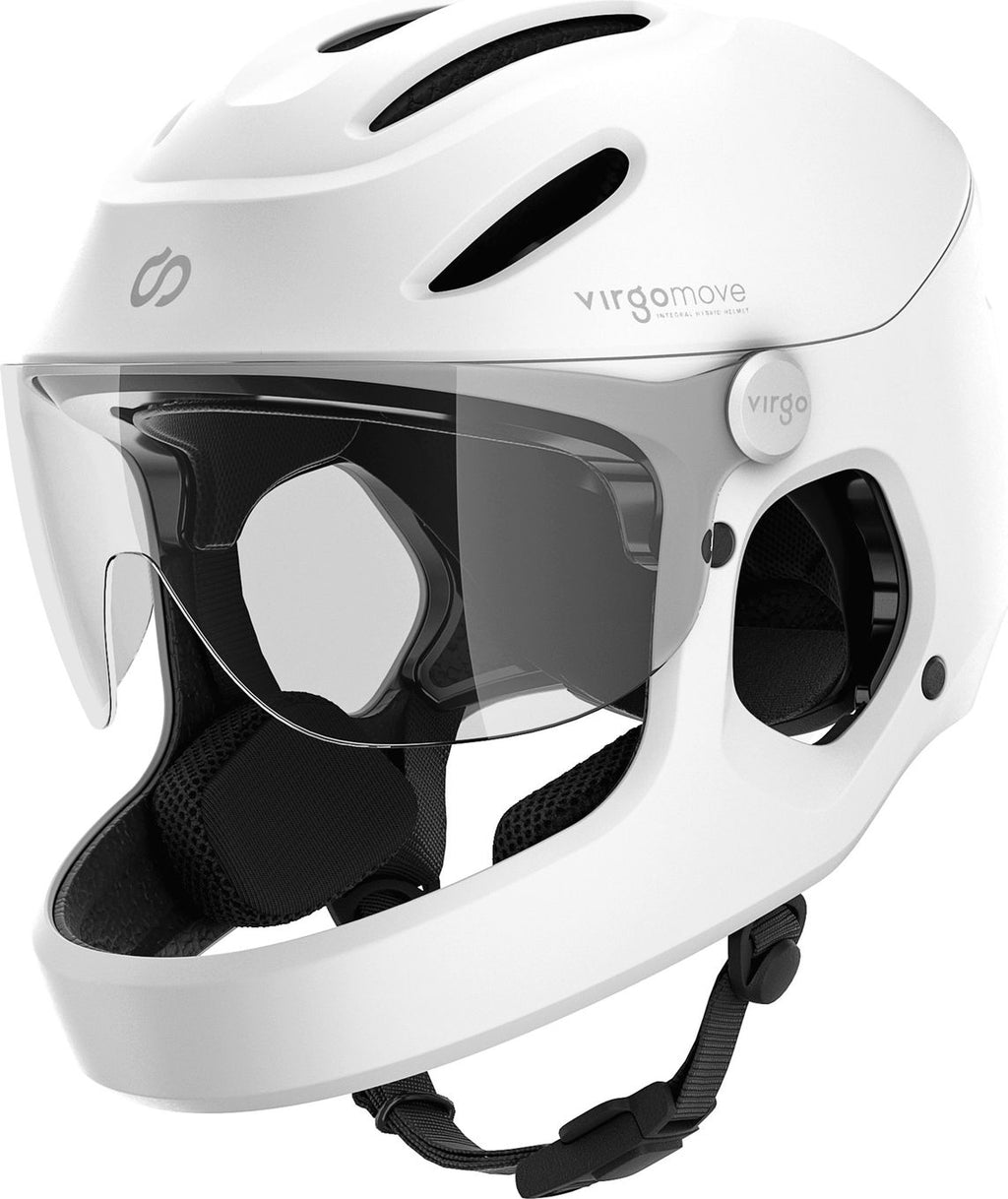 Virgo Integral Mips Blanc - Casque Intégral Urbain avec visière et phare arrière