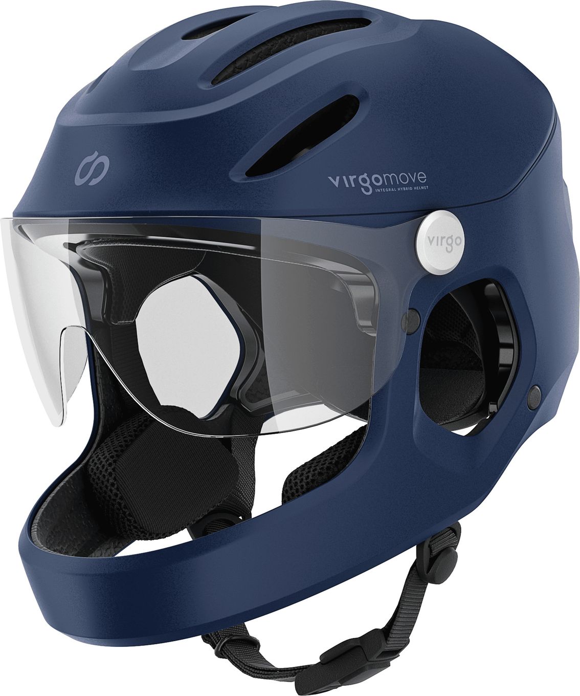 Virgo Integral Mips Bleu - Casque Intégral Urbain avec visière et phare arrière