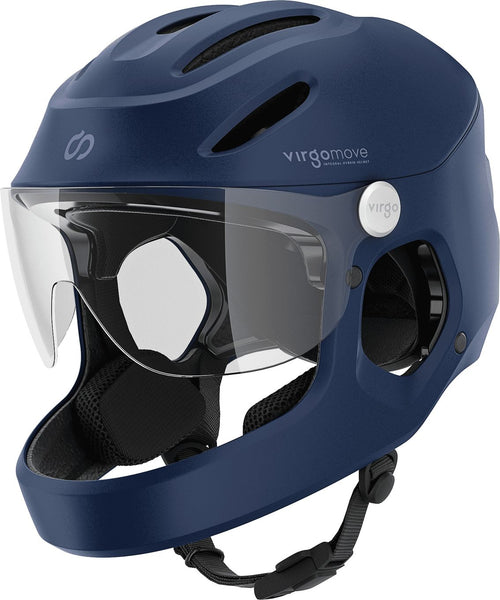 Virgo Integral Mips Bleu - Casque Intégral Urbain avec visière et phare arrière
