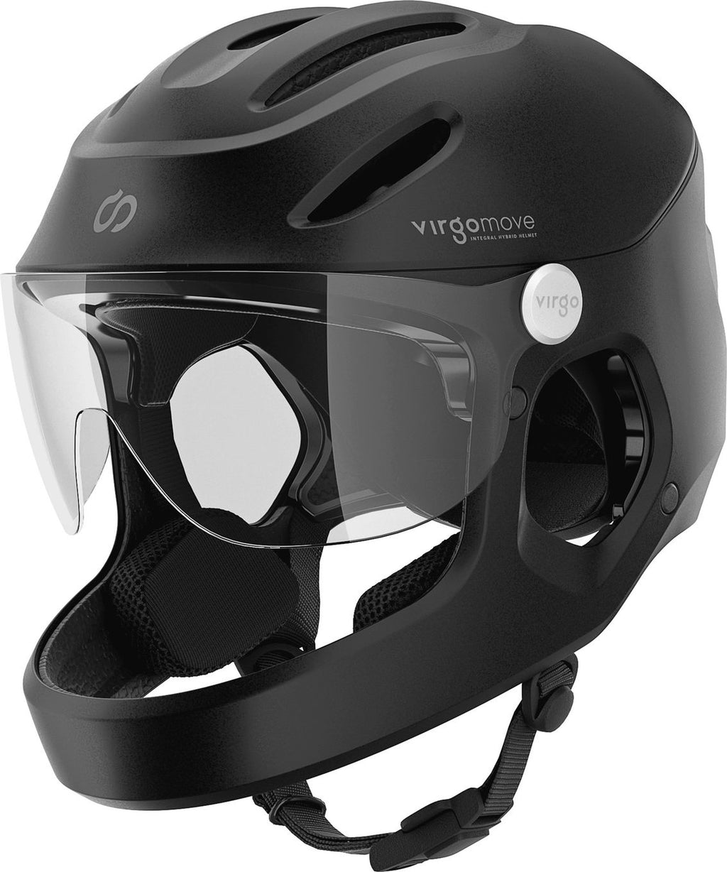 Virgo Integral Noir - Casque Intégral Urbain avec visière et phare arrière