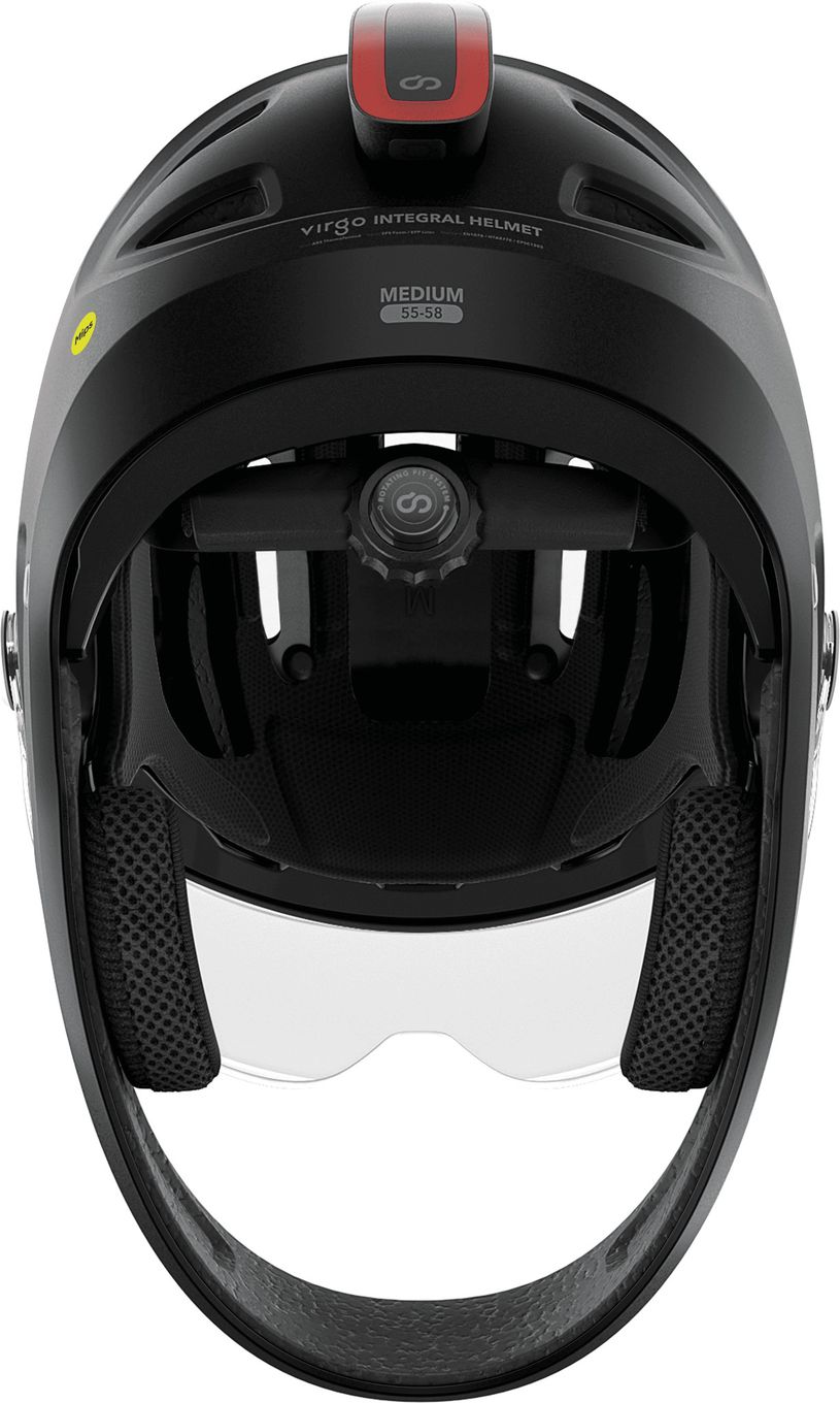 Virgo Integral Noir - Casque Intégral Urbain avec visière et phare arrière