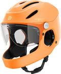 Virgo Integral Mips Orange - Casque Intégral Urbain avec visière et phare arrière