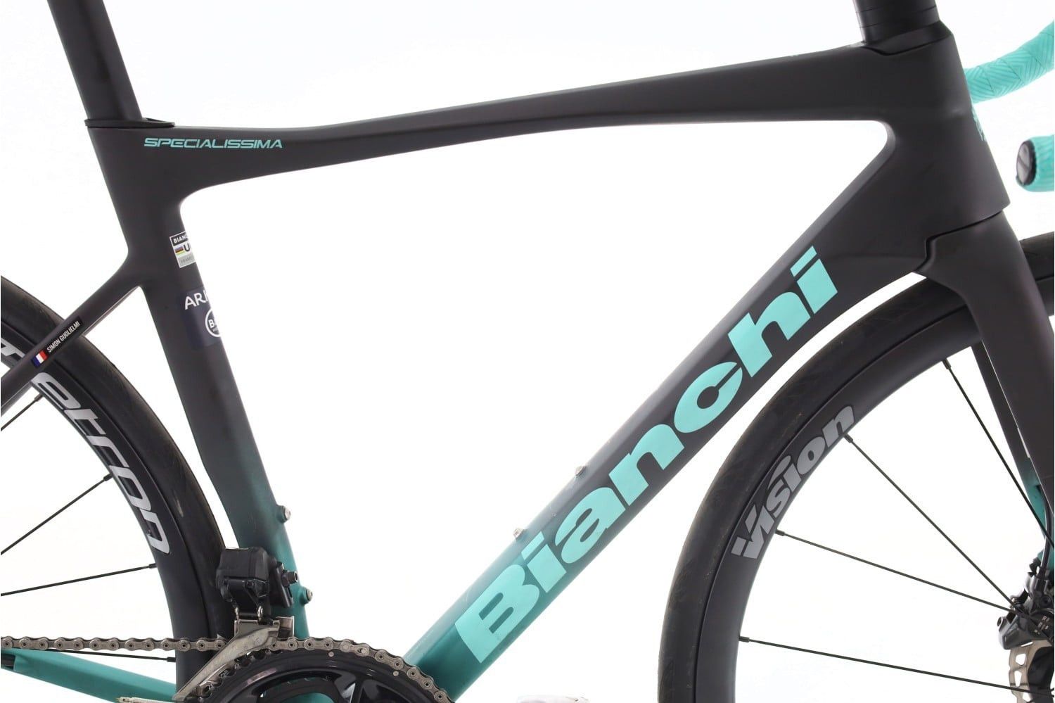 Produit reconditionné · Bianchi Specialissima Arkea Team Di2 12V · Gris / Vélo de route | Très bon état