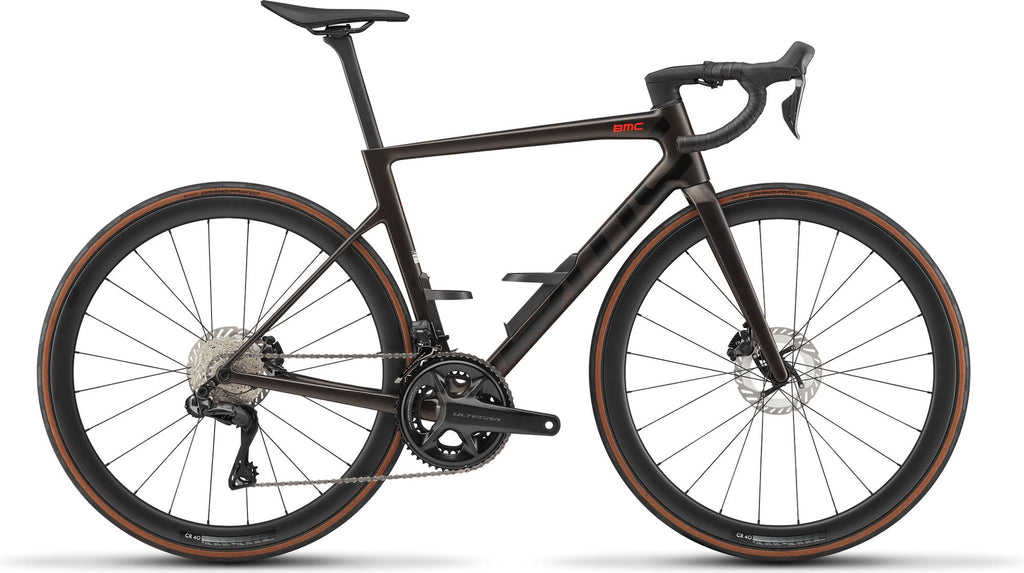 Vélo de Route BMC Teammachine SLR 01 Six Shimano Ultegra Di2 12V 700 mm Carbone à Paillettes Rouges 2027