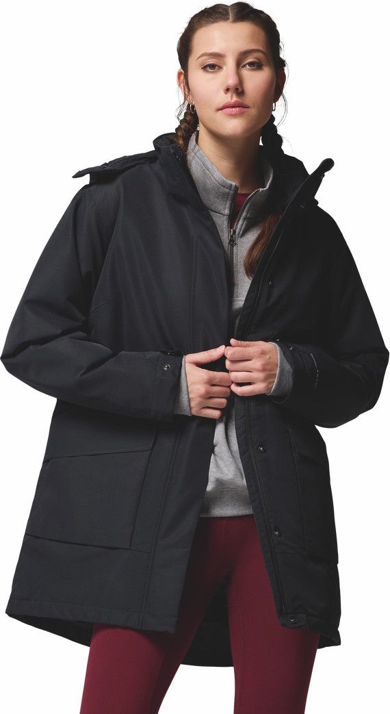 Parka Imperméable à Capuche Femme Columbia Pulaski Noir T.L - Produit Reconditionné