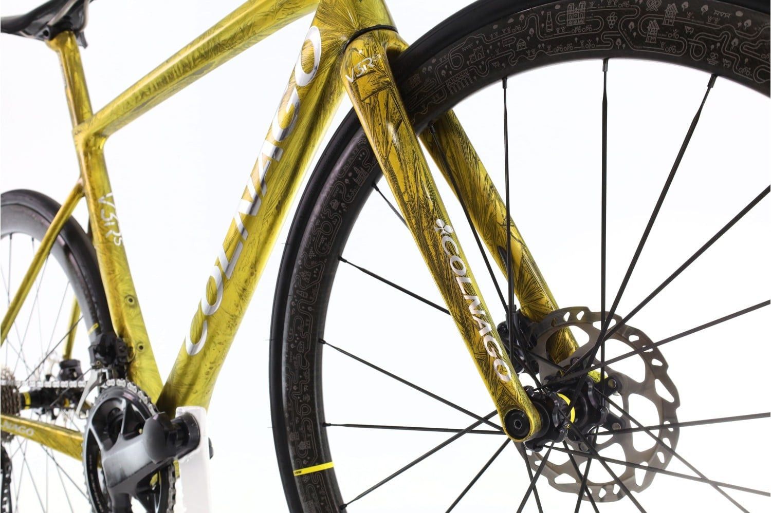 Produit reconditionné · Colnago V3 RS Frozen Di2 12V · Jaune / Vélo de route | Très bon état
