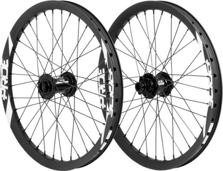Paire de Roues Carbone Pride Wave Blanc Mat Fusion 20/15mm Noir