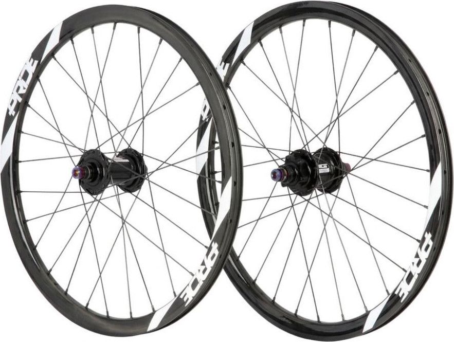 Paire de Roues Carbone Expert Pride Wave Blanc Brillant Fusion 10/10mm Noir