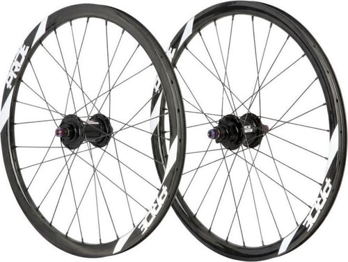 Paire de Roues Carbone Expert Pride Wave Blanc Brillant Fusion 10/10mm Noir