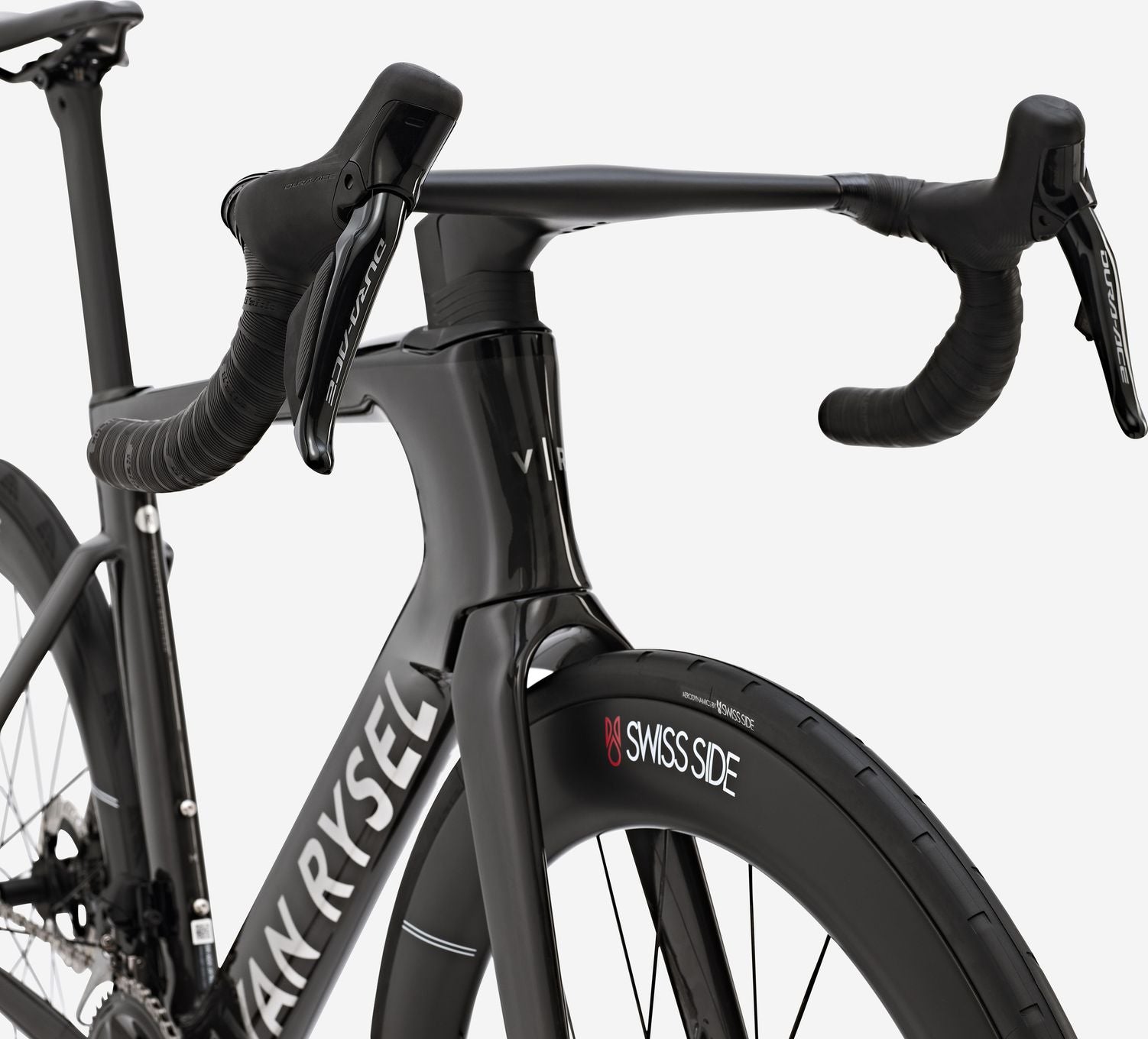 Vélo de Route Van Rysel RCR-F Pro Shimano Dura Ace Di2 12V 700 mm Noir Carbon Raw Signature