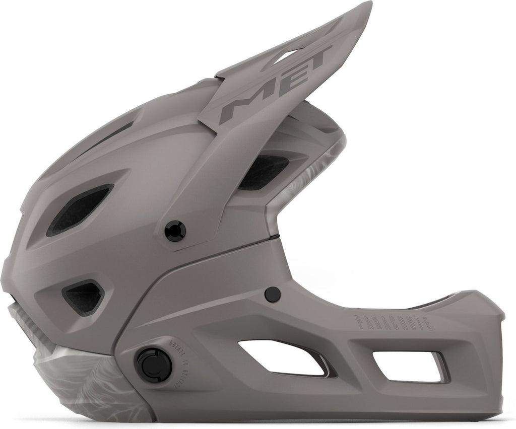 Casque avec Mentonnière Amovible Met Parachute MCR Mips Gris Mat