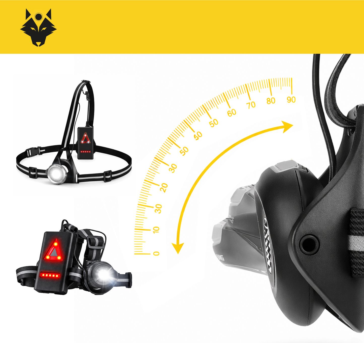 Eclairage torse et dos RUN-700 - Gilet de sécurité rechargeable
