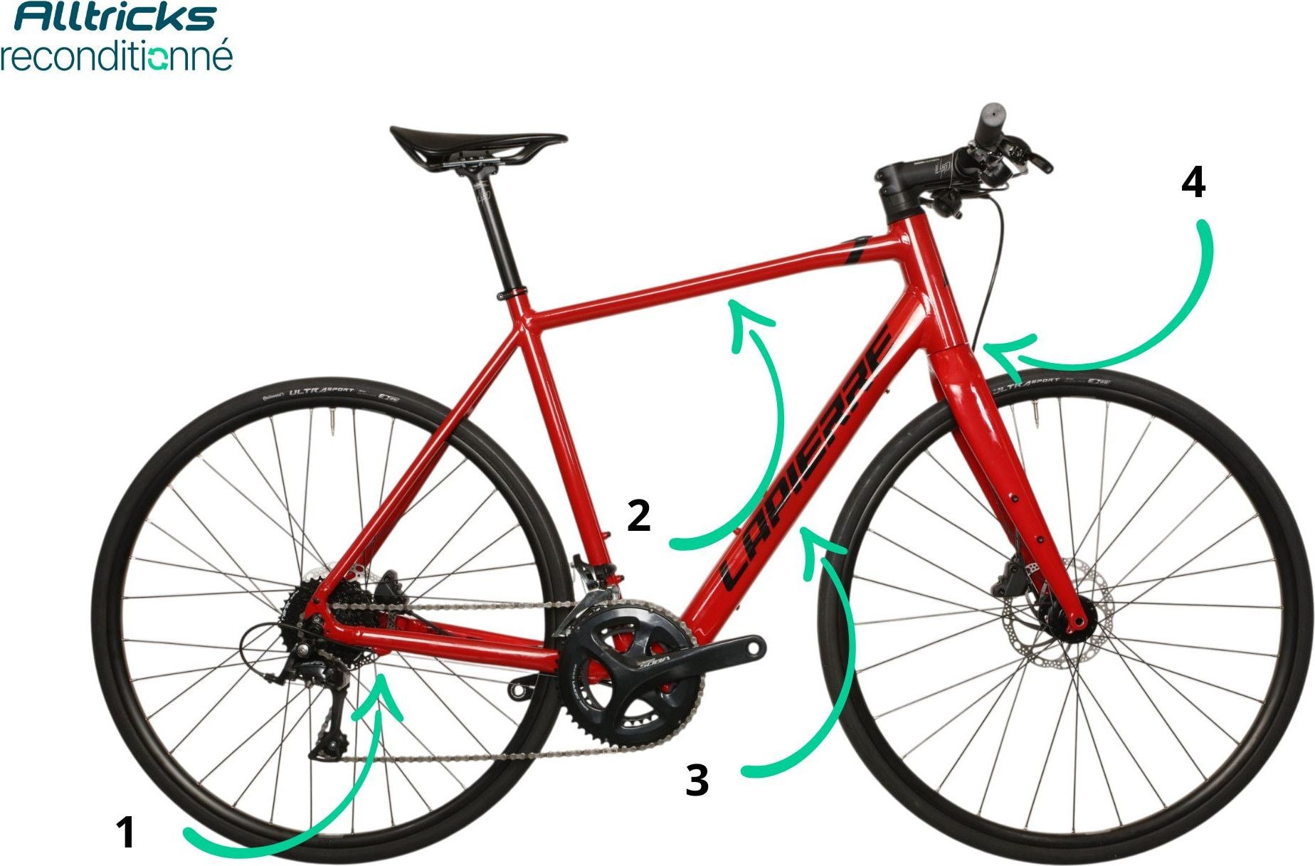 Vélo Route Electrique Lapierre E-Sensium 2.2 Shimano Sora 9V Mahle 250Wh T.L 180/190cm - Produit Reconditionné
