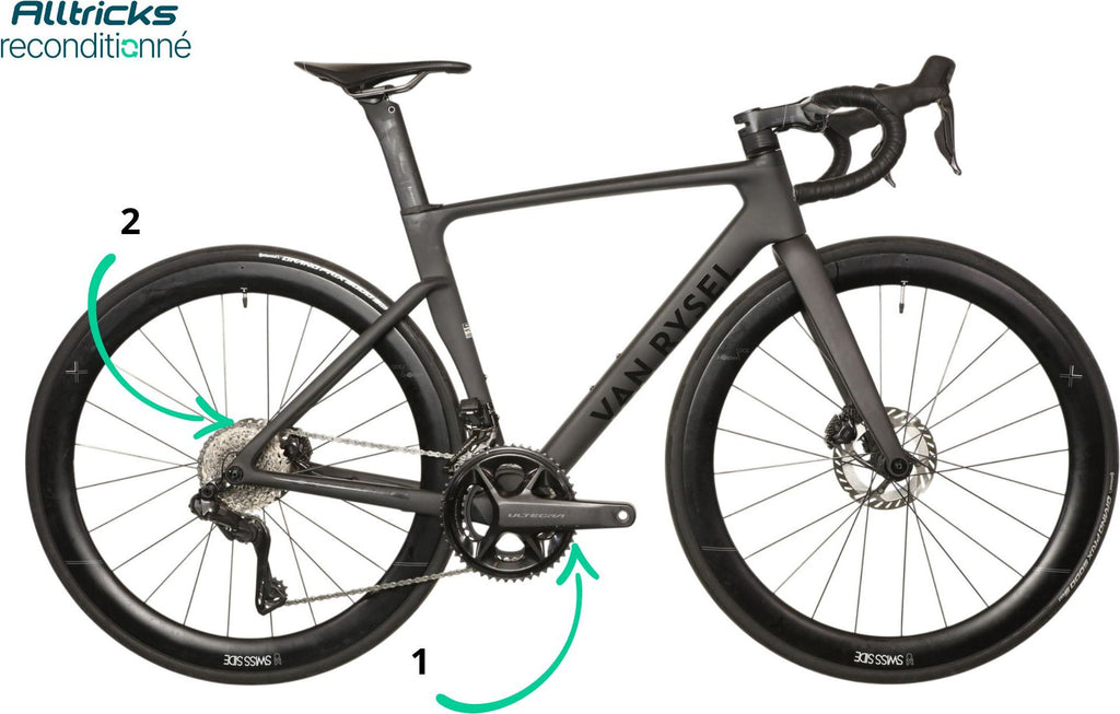 Vélo de Route Van Rysel RCR Pro Shimano Ultegra Di2 12V 700 mm Noir T.S /166-173 cm - Produit Reconditionnéé
