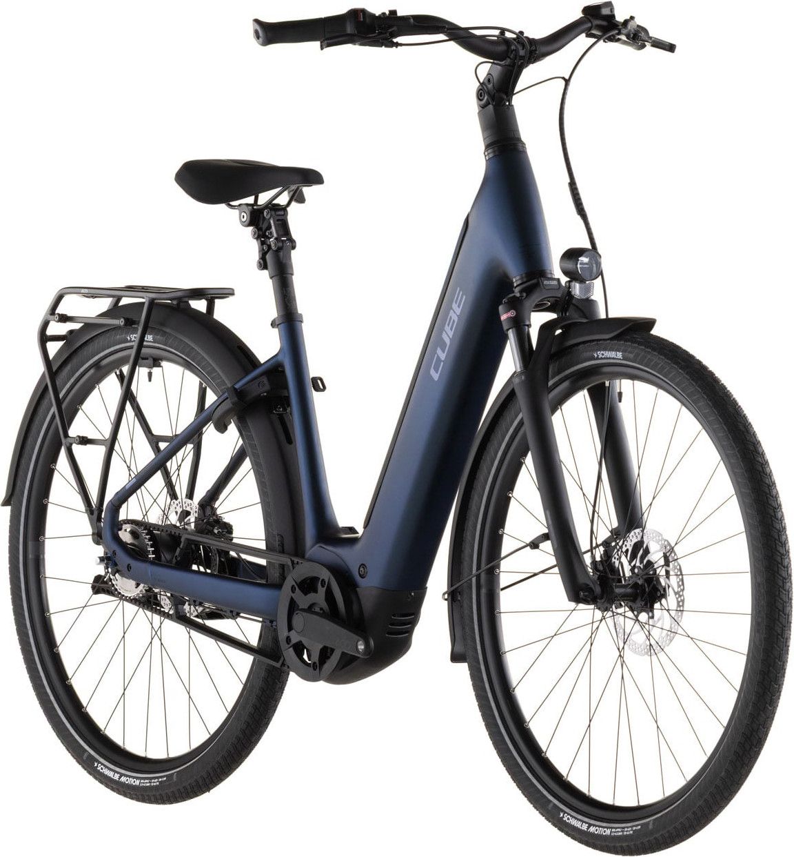 Vélo de Ville Électrique Cube Supreme Hybrid Deluxe One 600 Easy Entry Shimano Nexus 5V Courroie 600 Wh 700 mm Bleu Indigo 2026