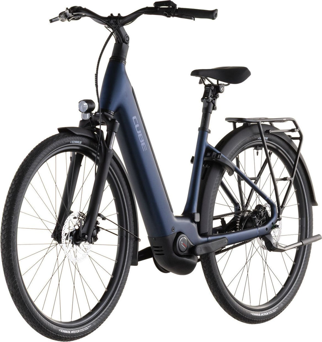Vélo de Ville Électrique Cube Supreme Hybrid Deluxe One 600 Easy Entry Shimano Nexus 5V Courroie 600 Wh 700 mm Bleu Indigo 2026